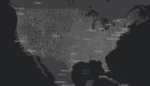 U.S. map showing PSAP boundaries for accurate 9-1-1 call routing and transfers.