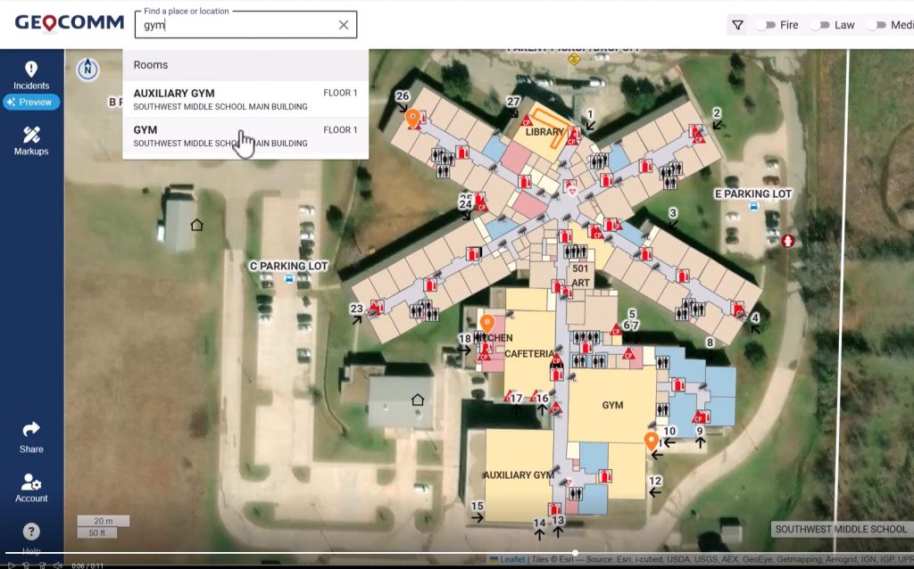 West Virginia school safety mapping data search feature