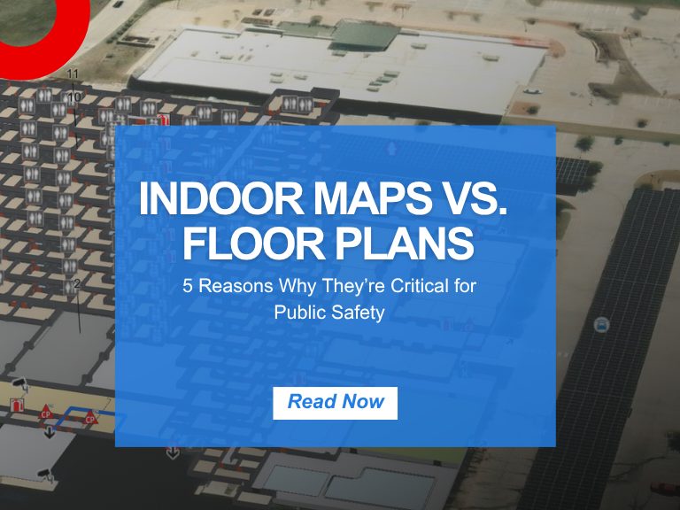Digital indoor map used by emergency responders to navigate inside a school building